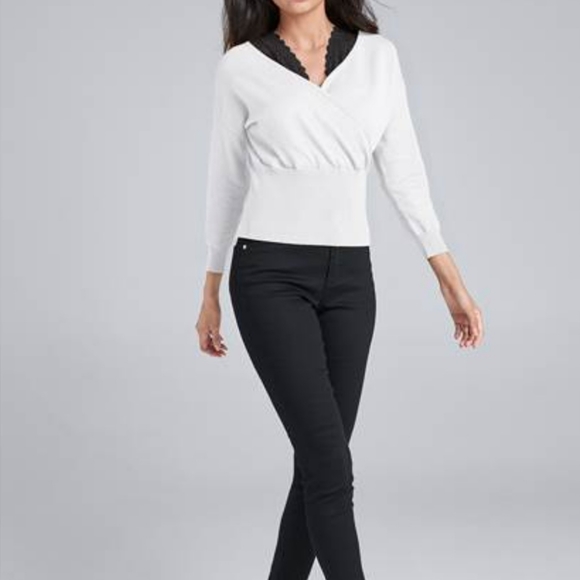 Lace Inset Sweater - Picture 4 of 6